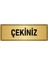 Metal Yönlendirme Levhası Departman Kapı Isimliği Çekiniz 7x20 cm Altın Renk 1