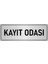 Metal Yönlendirme Levhası Departman Kapı Isimliği Kayıt Odası 10x20 cm Gümüş Renk 1