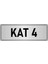 Metal Yönlendirme Levhası Departman Kapı Isimliği Kat 4 5x20 cm Gümüş Renk 1
