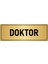 Metal Yönlendirme Levhası Departman Kapı Isimliği Doktor 7x20 cm Altın Renk 1