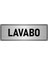 Metal Yönlendirme Levhası Departman Kapı Isimliği Lavabo 5x20 cm Gümüş Renk 1