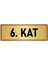 Metal Yönlendirme Levhası Departman Kapı Isimliği 6. Kat 7x20 cm Altın Renk 1