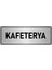Metal Yönlendirme Levhası Departman Kapı Isimliği Kafeteya 10x20 cm Gümüş Renk 1