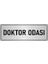 Metal Yönlendirme Levhası Departman Kapı Isimliği Doktor Odası 10x20 cm Gümüş Renk 1