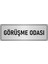 Metal Yönlendirme Levhası Departman Kapı Isimliği Görüşme Odası 10x20 cm Gümüş Renk 1