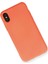 Lansman iPhone Xs Kılıf Nano Içi Kadife Silikon - Mat Turuncu 2