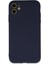 Lansman iPhone 11 Kılıf Nano Içi Kadife Silikon - Lacivert 1