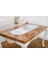 Mila Nakışlı Keten Efekt Kumaş Kreme Mavi Runner 45X150 cm - 1409 2
