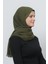 Kadın Pratik Kırışık Krinkıl Mira Tesettür Şal - Haki 3