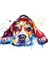Renkli Köpek Çerçeveli 50X65 Sayılarla Boyama Hobi Seti 1