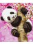 Kiraz Ağacındaki Sevimli Panda Çerçeveli 50X65 Sayılarla Boyama Hobi Seti 1