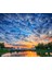 Günbatımı ve Nehir Manzarası Çerçeveli 70X90 Sayılarla Boyama Hobi Seti 1