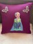 Elsa Ve Kelebek Pul Payetli Kırlent Yastık Kılıfı 40 x 40 cm 1