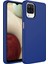 Samsung Galaxy A12 Kılıf Metal Kamera Koruma Çerçeveli Mat Luna Silikon 1