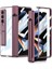 Samsung Galaxy Z Fold 4 Kılıf Kıpta Standlı Kalem Bölmeli Kalem Çıkmaz Mürdüm 1