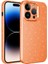 Apple iPhone 12 Pro Kılıf Koton Simli Silikon Arka Kapak Kamera Korumalı Turuncu 1