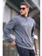 Füme Fermuar Yakalı Nakışlı Sweatshirt 6026 1