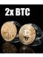 2x Bitcoin Madeni Para Altın Rengi Hatıra Koleksiyon Değerli Kutulu (2 Adet) 1