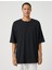 Basic Oversize Tişört Bisiklet Yaka Kısa Kollu 3