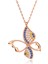 Nazar Desenli Kelebek Rose Gümüş Kolye 1
