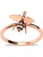 Mineli Arı Rose Gümüş Yüzük 2