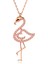 Pembe Taşlı Flamingo Rose Gümüş Kolye 1
