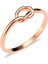 Minimalist Kördüğüm Rose Gümüş Yüzük 1