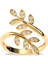 Ikili Sarmaşık Ayarlanabilir Altın Kaplama Gümüş Yüzük 2