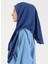 Mikro Krep Türban Şal - Indigo Mavi - Ecardin 3