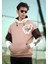 High Nakışlı Oversize Sweatshirt - Kamel 1