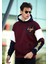High Nakışlı Oversize Sweatshirt - Bordo 4