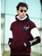 High Nakışlı Oversize Sweatshirt - Bordo 5