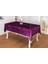 Pera Lüx Dantelli Kadife Kumaş Mor Masa Örtüsü 160X220 cm - 1420 1
