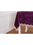 Pera Lüx Dantelli Kadife Kumaş Mor Masa Örtüsü 160X220 cm - 1420 3