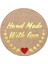 Sticker Kraft Gold Yaldızlı- Handmade With Love- 50 Adet 2 5 cm 2