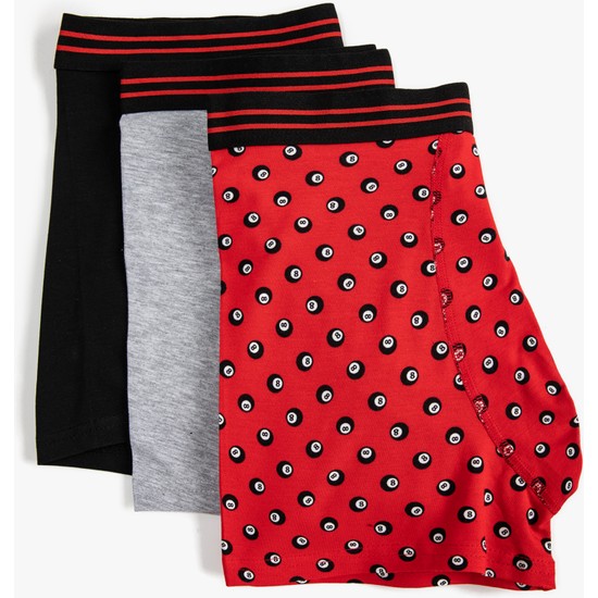 Koton 3-Pack Cotton Boxer Set Game Printed, Boxer Corti Uomo