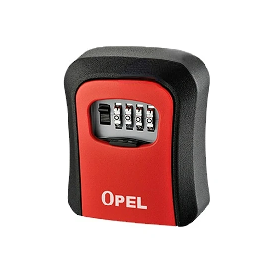 Opel Kavisli 4 Bit Şifre Duvara Monte Anahtar Kutusu - Kırmızı (Yurt Dışından)