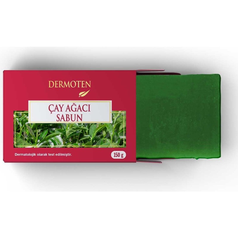 Dermoten Çay Ağacı Sabun 150 gr Dermatolojik Olarak Test Edilmiş Doğal Cilt Bakımı