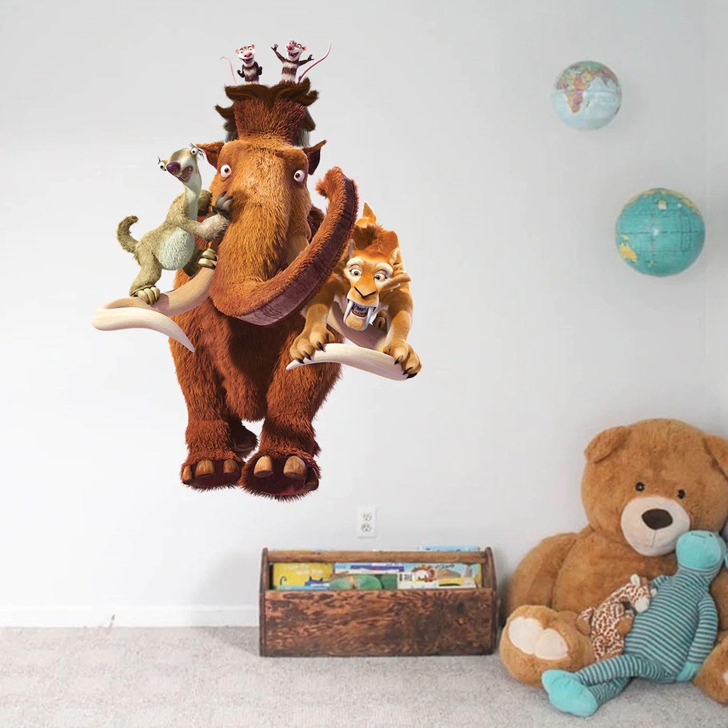 Kt Decor Buz Devri Sevimli Kahramanlar Çocuk Odası Duvar