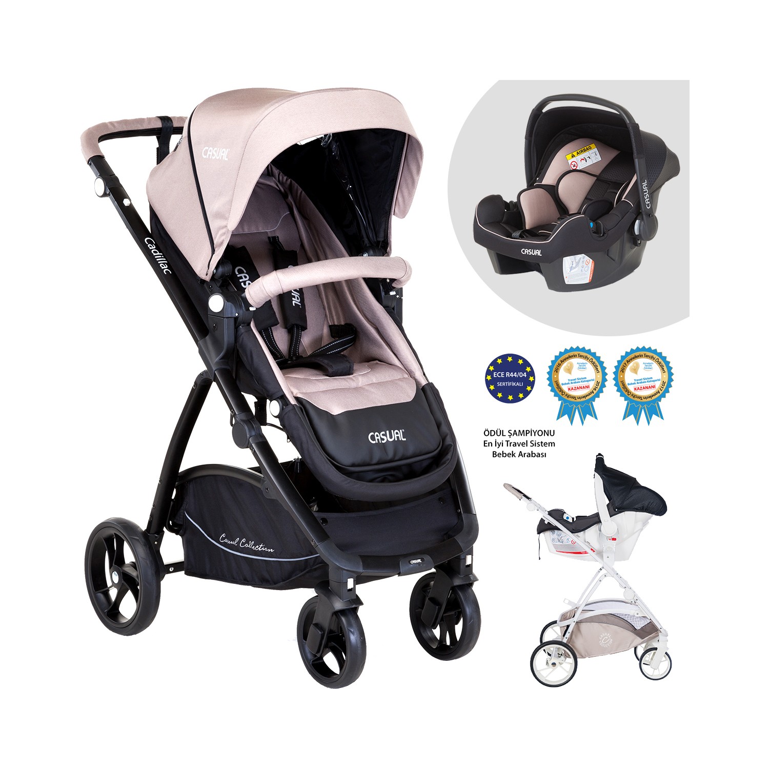 Casual Cadillac Trona Pusetli Travel Bebek Arabası Fiyatı