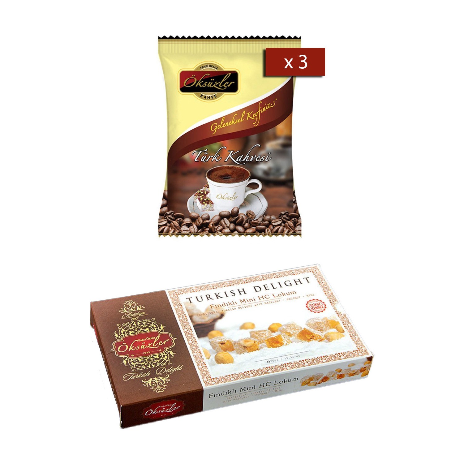 Öksüzler Türk Kahvesi 100 gr x 3�lü + Fındıklı Mini Fiyatı