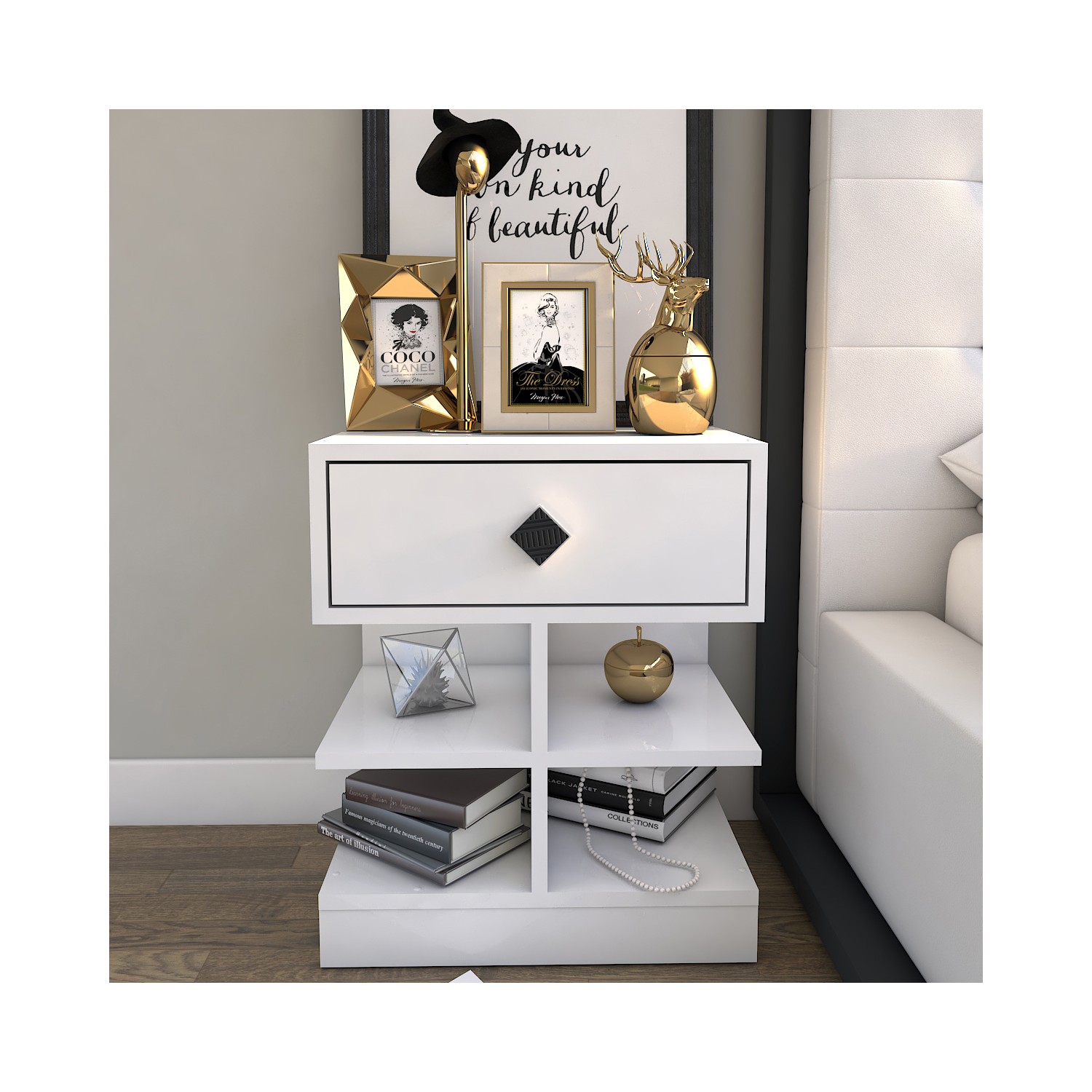 Tocco 1003 Asya Tek Çekmeceli Raflı Komidin Beyaz Fiyatı Tocco 1003 Asya Tek Çekmeceli Raflı Komidin Beyaz Fiyatı