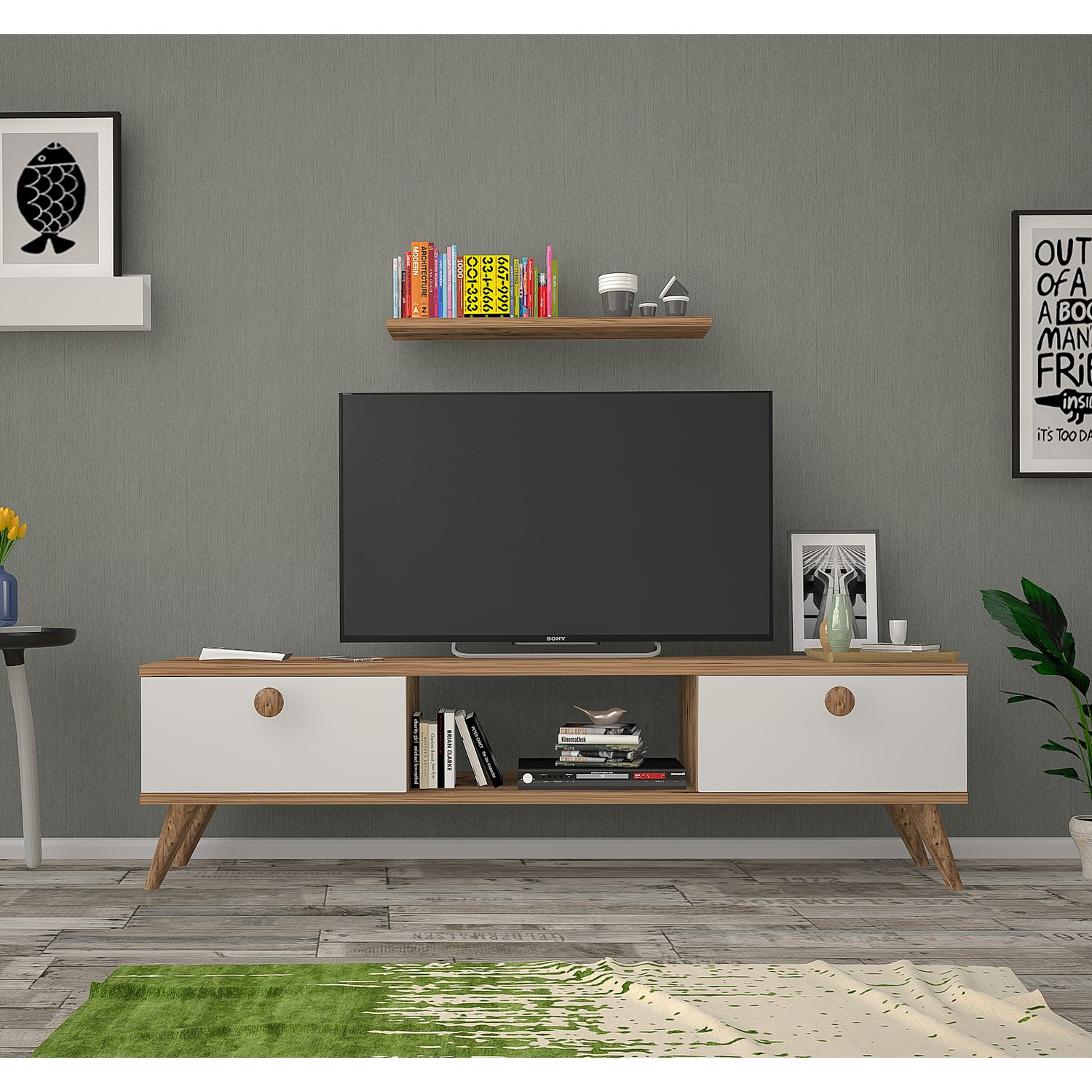 Ankara Mobilya Bena Mobilya Emre Atlantik Çam Beyaz 140 cm