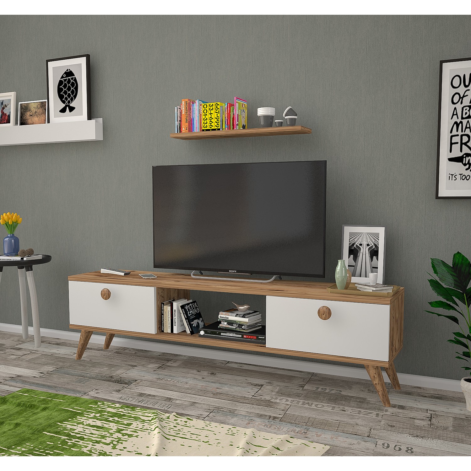 Ankara Mobilya Bena Mobilya Emre Atlantik Çam Beyaz 140 cm