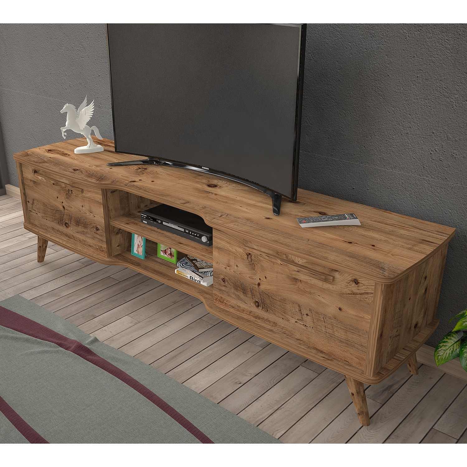 Ankara Mobilya Boreas Atlantik Çam 140 cm Tv Sehpası Fiyatı