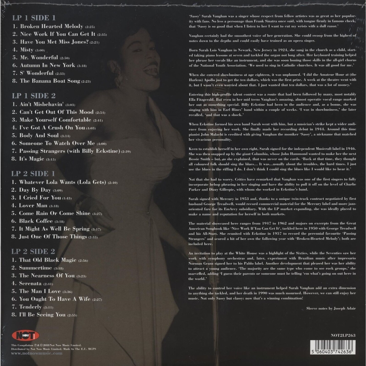 Sarah Vaughan Very Best Of 2 Gold Lp Fiyati Taksit Secenekleri