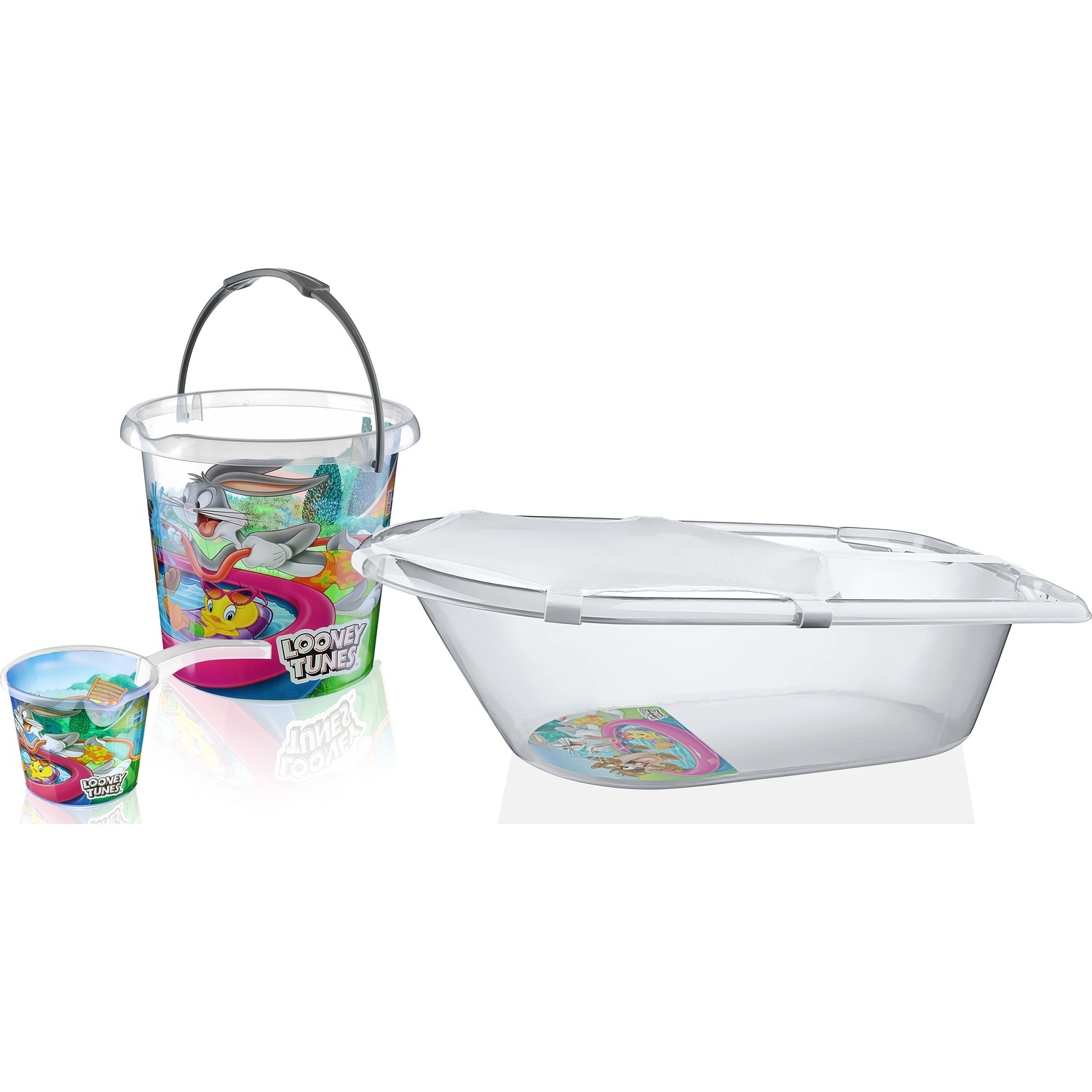 Tuffex Looney Tunes 4�lü Bebek Yıkama Küvet Seti Şeffaf