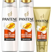 Pantene Şampuan Saç Dökülmelerine Karşı Etkili 500 ml 2'li Paket + 3 Minute Miracle Saç Bakım Kremi 200 ml