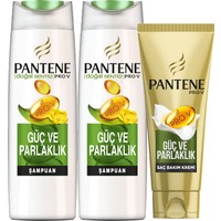 Pantene Şampuan Doğal Sentez Güç ve Parlaklık 500 ml 2'li Paket + 3 Minute Miracle Saç Bakım Kremi 200 ml