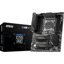 MSI X299 PRO Soket 2066 DDR4 4200 (OC) 2xM.2 USB 3.2 ATX  Anakart